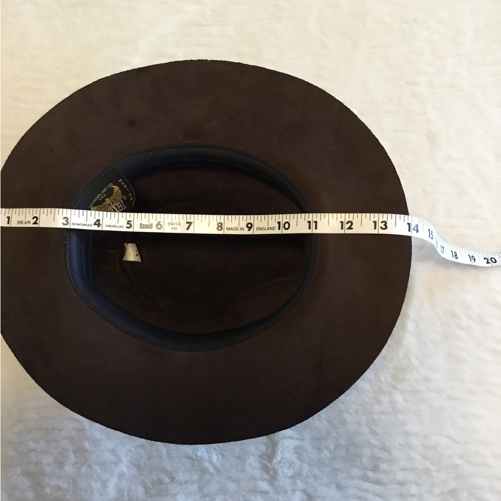 Henschel Co. Leather Brown Hat Sz.M - Picture 8 of 9